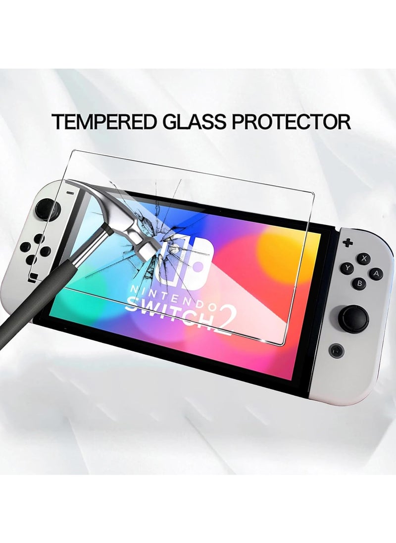 General Nintendo Switch 2 2025 Screen Protector [2 Pieces] 9H Hardness Tempered Glass, High Definition [Scratch Resistant] Nintendo Switch 2 Clear Screen Protector  - Image 3