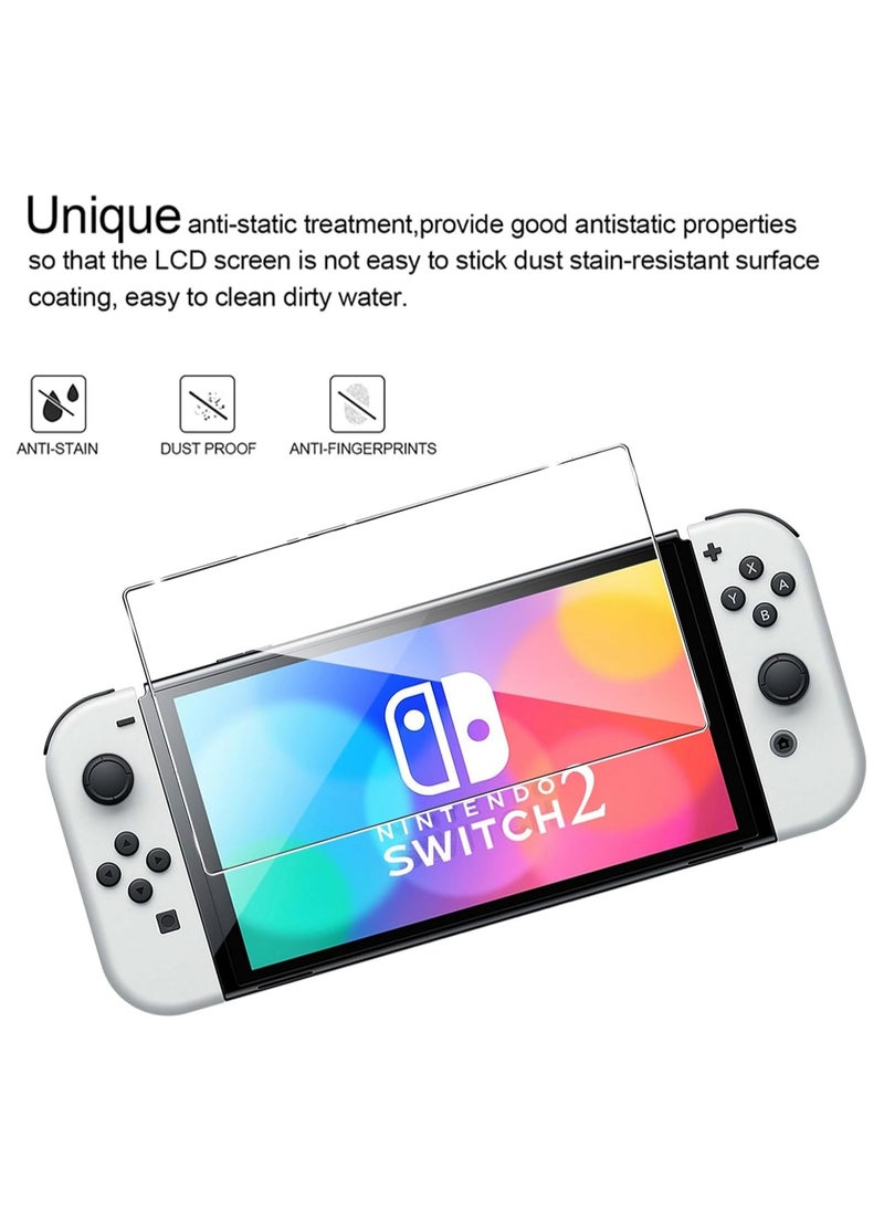 General Nintendo Switch 2 2025 Screen Protector [2 Pieces] 9H Hardness Tempered Glass, High Definition [Scratch Resistant] Nintendo Switch 2 Clear Screen Protector  - Image 5
