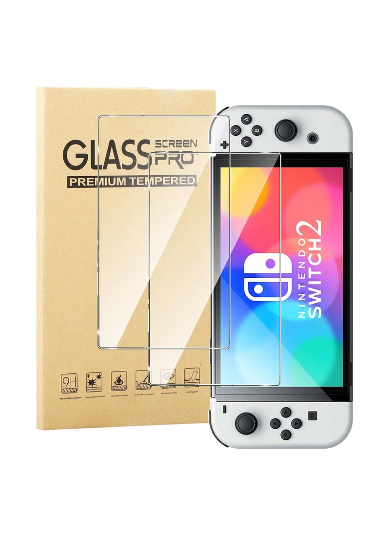 General Nintendo Switch 2 2025 Screen Protector [2 Pieces] 9H Hardness Tempered Glass, High Definition [Scratch Resistant] Nintendo Switch 2 Clear Screen Protector  - Image 1