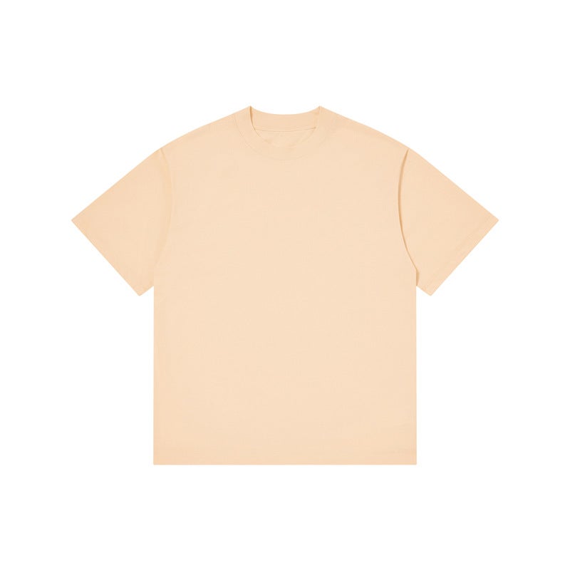 Simple Summer 230G Ice Cotton Short Sleeve T-Shirt Blank Embryo Solid Color Breathable Round Neck T-Shirt Loose Shoulder Jacket Men - Image 1