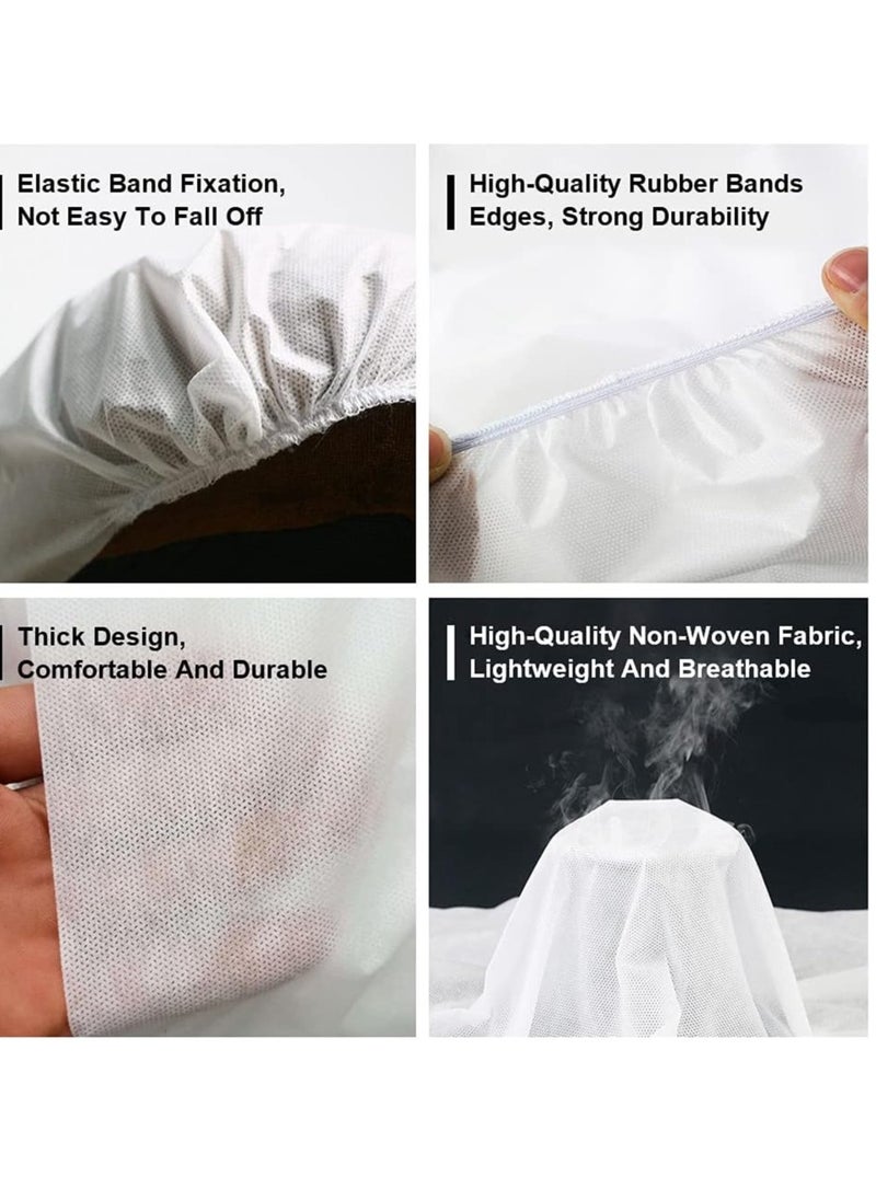 globalstar Globalstar Disposable Non-Woven Fitted Bed Sheet - White, 100cm x 210cm, 10pcs, Hygienic & Breathable for Massage Tables and Spa Beds  - Image 5