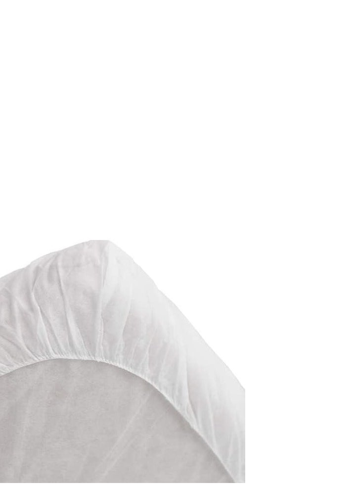 globalstar Globalstar Disposable Non-Woven Fitted Bed Sheet - White, 100cm x 210cm, 10pcs, Hygienic & Breathable for Massage Tables and Spa Beds  - Image 4