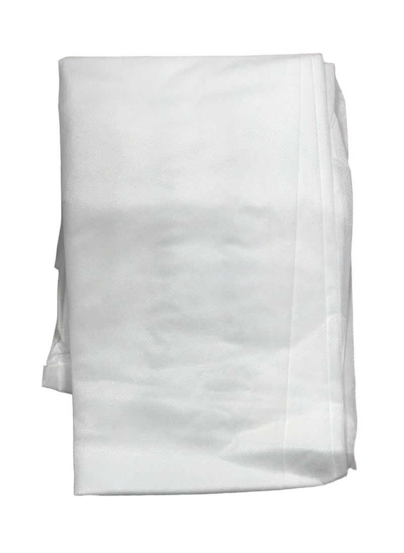 globalstar Globalstar Disposable Non-Woven Fitted Bed Sheet - White, 100cm x 210cm, 10pcs, Hygienic & Breathable for Massage Tables and Spa Beds  - Image 2