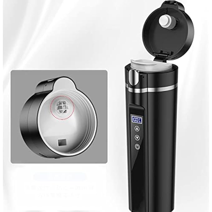 Goshyda Electric Kettle For Car 450Ml Portable Electric Heated Travel Mug Smart Temperature Control Stainless Steel Hot Water Boiler Car Cup Fast Boiling Water For Travel Camping - Image 5