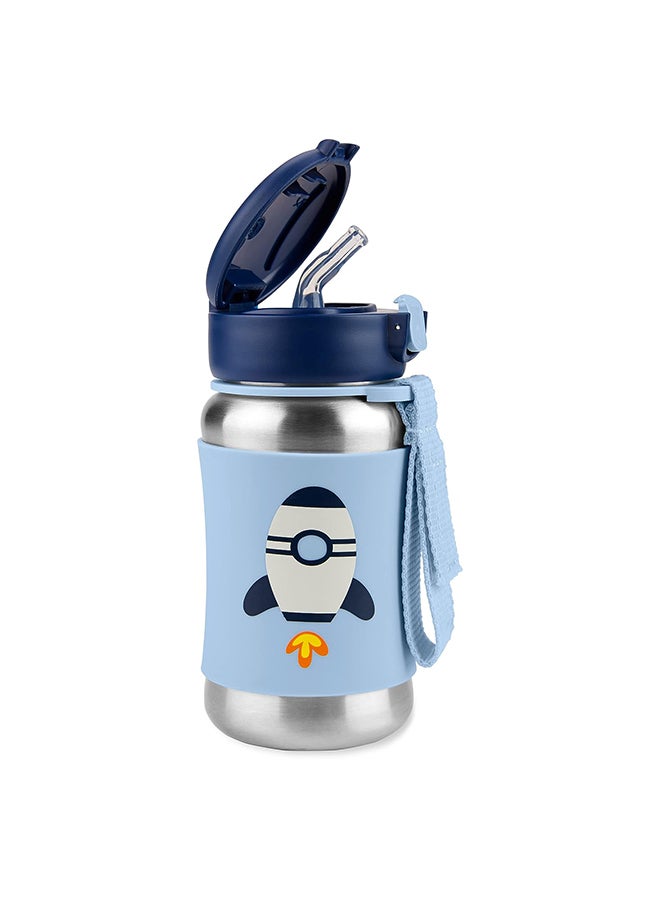 Skip Hop Toddler Sippy Cup With Straw, Sparks Stainless Steel Straw Bottle, Robot - Image 2