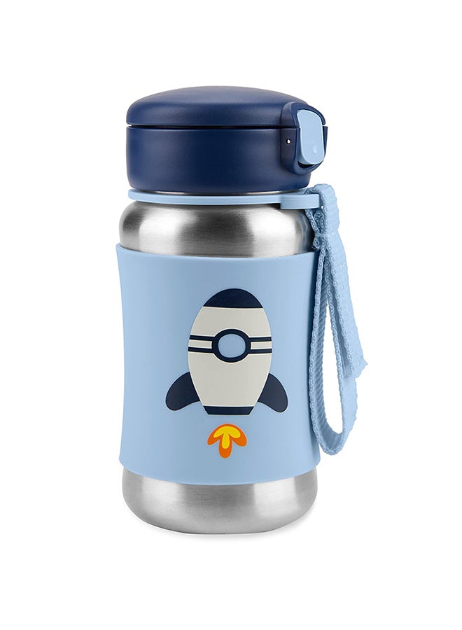 Skip Hop Toddler Sippy Cup With Straw, Sparks Stainless Steel Straw Bottle, Robot - Image 1