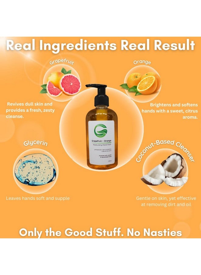 Greenviv Natural Handwash Liquid Grapefruit & Orange, 270ML, Anti Bacterial Moisturizing Hand Wash - Image 5