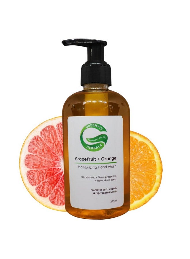 Greenviv Natural Handwash Liquid Grapefruit & Orange, 270ML, Anti Bacterial Moisturizing Hand Wash - Image 1