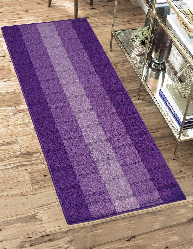 Status Contract Polypropylene Anti Skid Runner for Living Area | Rug for Bedroom |Rug for Dining Kitchen | Rug for Dining Table | Rug for Floor with Anti Slip Backing- 56X140 CM, Purple - Image 2