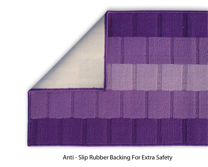Status Contract Polypropylene Anti Skid Runner for Living Area | Rug for Bedroom |Rug for Dining Kitchen | Rug for Dining Table | Rug for Floor with Anti Slip Backing- 56X140 CM, Purple - Image 3