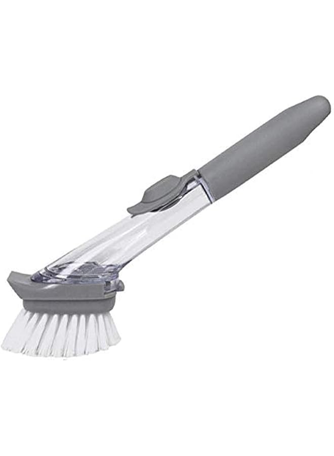 PROMASS Soap Dispensing Brush Washing Pot Kitchen Long Handle Dishwashing Cleaning Scrubber For Sink - Image 1
