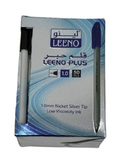 LEENO قلم حبر جاف أسود 1.0 مم 50 قطعة 