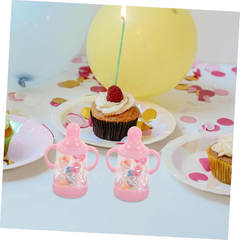 SOPOTUTU 10pcs Bottle Candy Favor Boxes for Weddings Showers and Birthdays Transparent Bottles for Party Decorations and Treats - Image 4