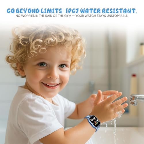 PunnkFunnk TrackNova 4G/5G Kids Smart Watch | HD Video & Voice Calling | Real-Time GPS | Safe Zone, SOS & Class Mode | Family Chat, Games | FaceLock | 800mAh Battery | Smart Watch for Kids - (Blue) - Image 3