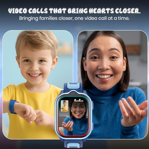 PunnkFunnk TrackNova 4G/5G Kids Smart Watch | HD Video & Voice Calling | Real-Time GPS | Safe Zone, SOS & Class Mode | Family Chat, Games | FaceLock | 800mAh Battery | Smart Watch for Kids - (Blue) - Image 2