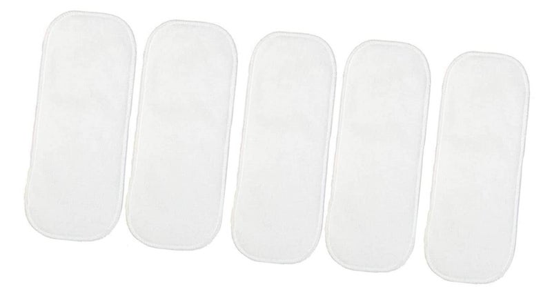 Alya 5 Layer White Microfiber Inserts Liners Wetfree Reusable Washable Cotton Diaper Nappy Inserts Natures Cloth Diaper Liner for Baby Cloth Diapers(PACK OF) (WHITE,PACK OF 5) - Image 1