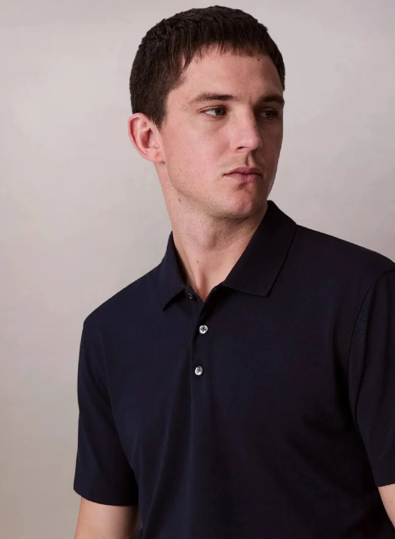 Calvin Klein Dark Sapphire Stripe Strech Jacquard Polo for Men | Best Price UAE