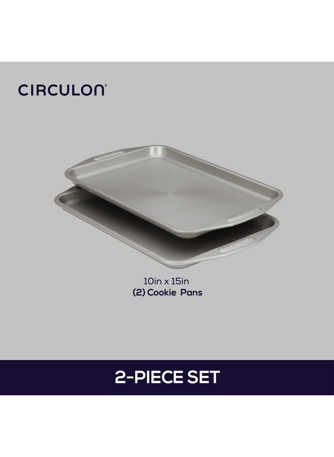 Circulon Circulon Total Bakeware Set Nonstick Cookie Baking Sheets, 2 Piece, Gray  - Image 2