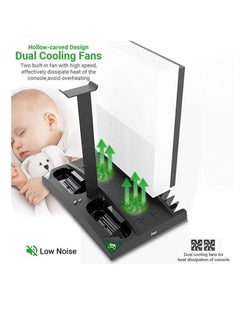 Ipega Vertical Charging Stand For Xbox Series S With Cooling Fan 1400mAh Rechargeable Battery Pack And Dual Controller Charger Headset Holder  - Image 3