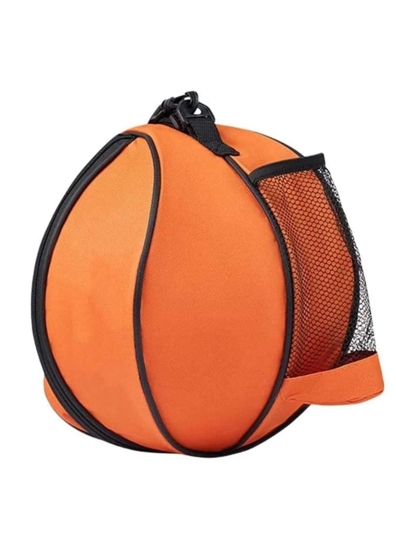 Generic Basketball Bag Football Volleyball Softball Rack Shoulder Straps Sports Bag Holder + Adjustable Shoulder Straps 2 Side Mesh Pockets Approx. 25cm (accommodates size 7 basketball) - Image 1