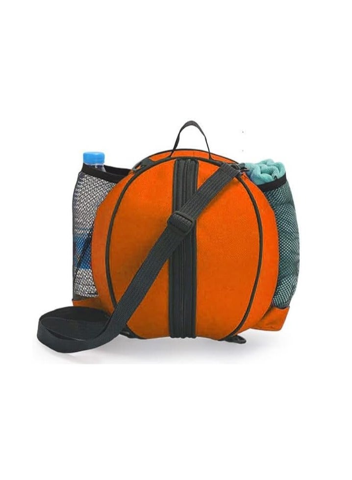 Generic Basketball Bag Football Volleyball Softball Rack Shoulder Straps Sports Bag Holder + Adjustable Shoulder Straps 2 Side Mesh Pockets Approx. 25cm (accommodates size 7 basketball) - Image 4