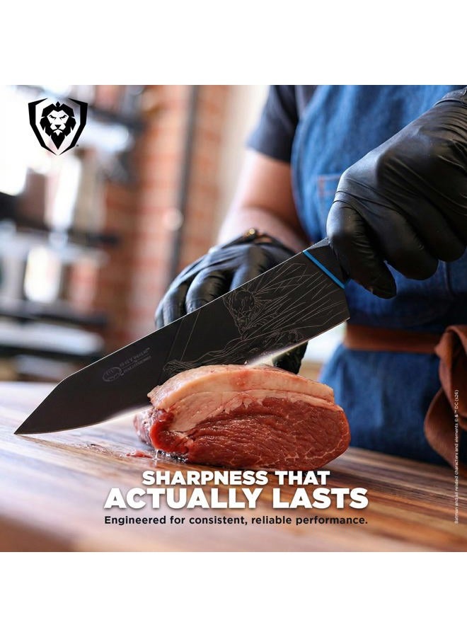 Dalstrong Knife Set-2pc-BATMAN™ DC Licensed SBS Edition-8" Chef Knife 3.75" Paring Knife-7Cr17MoV Steel-Black Titanium Kitchen Knife-DC Batman Set-G10 Handle-Sheath-Comic Figures - Image 2