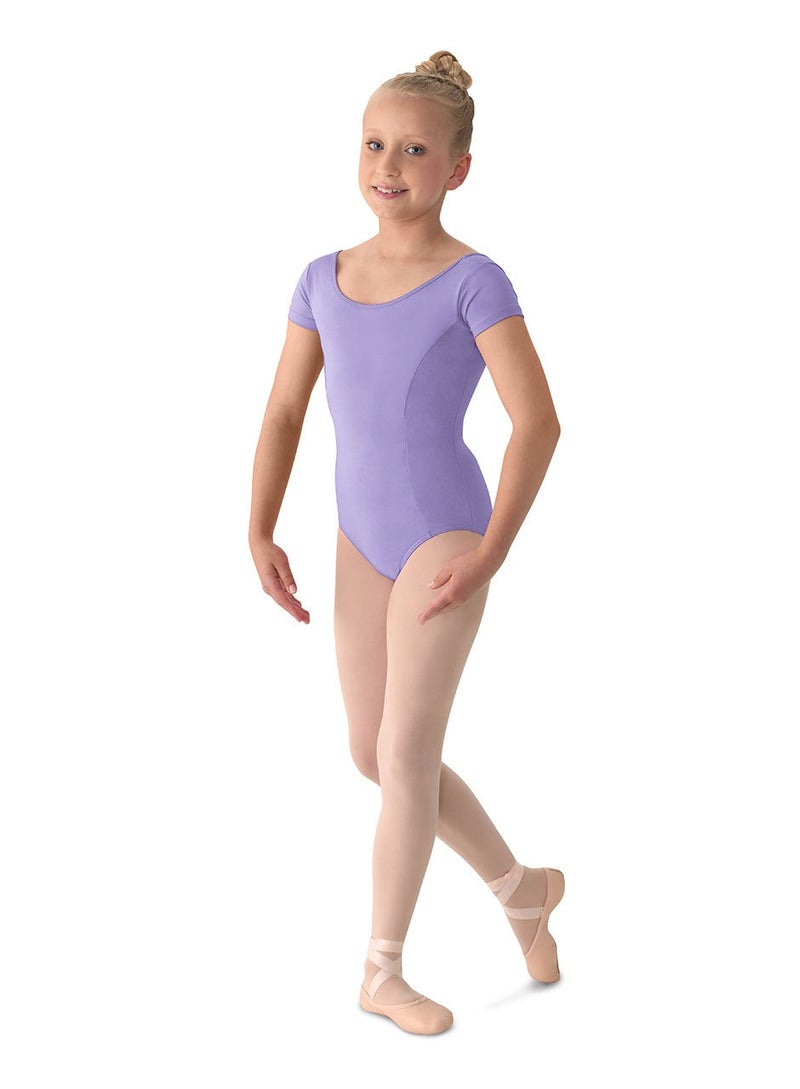 Mirella Girls Princess Seam Cap Sleeve Dance Leotard Lilac 810 - Image 2
