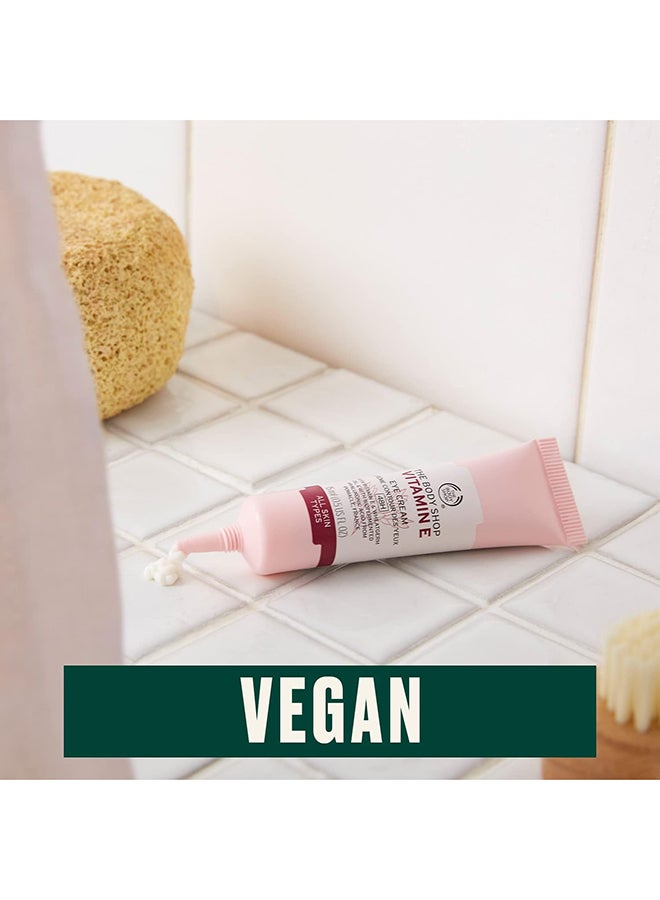 THE BODY SHOP Vitamin E Eye Cream – Hydrating & Brightening Cream with Hyaluronic Acid, Reduces Appearance of Fine Lines, Smooths & Refreshes Delicate Under Eye Skin, Suitable for All Skin Types, 15ml - Image 3