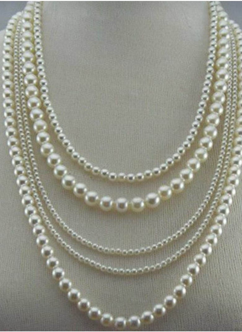 Generic Women necklace of off white pearls 