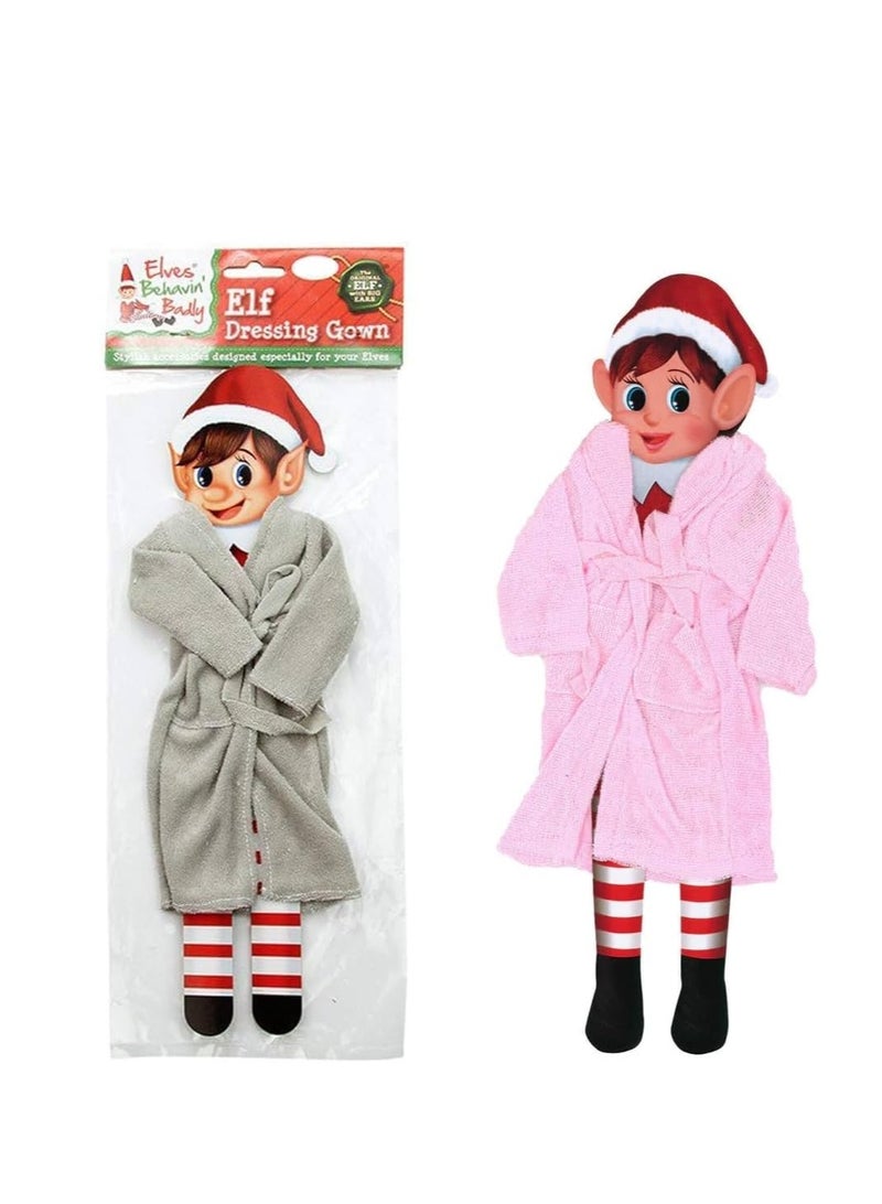PMS Christmas Elves Behavin' Badly - Elf Dressing Gown - Elf Dress Up - Assorted 1 Piece.