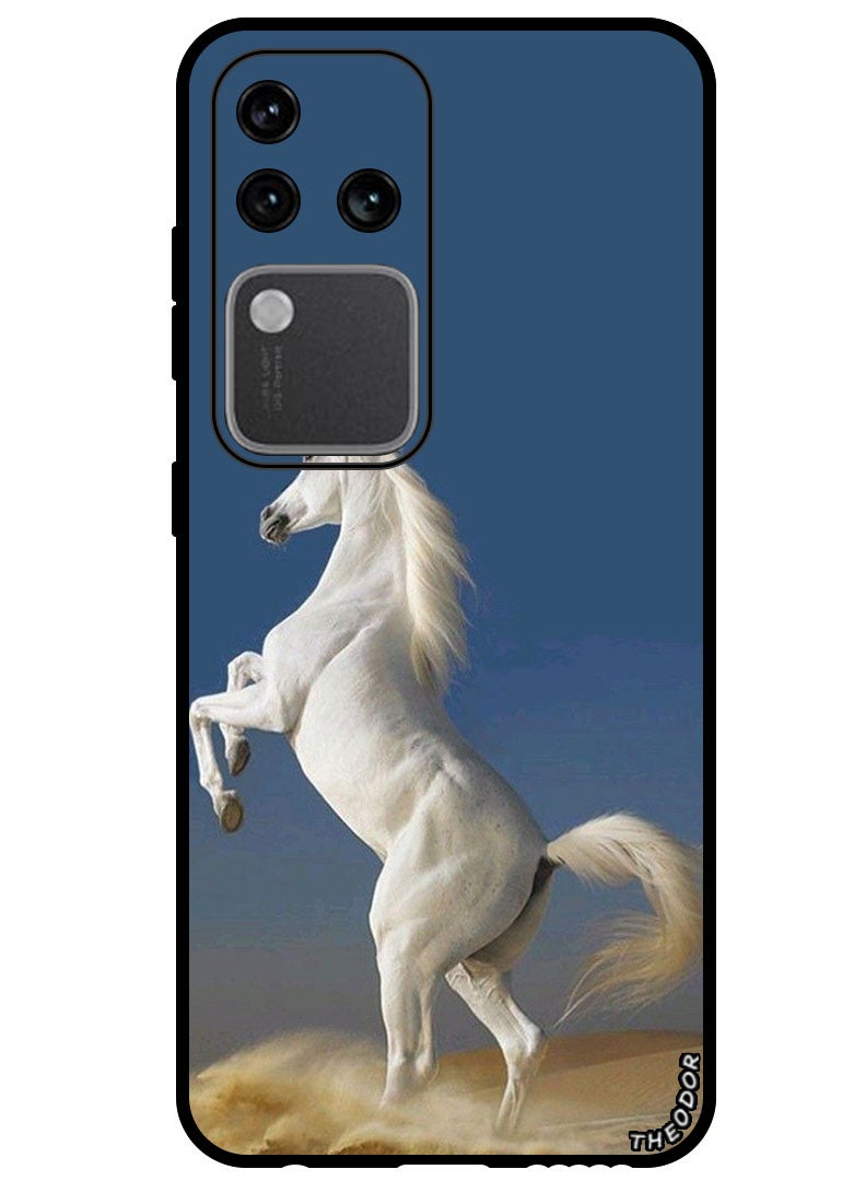 Theodor Protective Case Anti Scratch Shock Proof Bumper Cover For Vivo S18 Pro White horse - Image 1