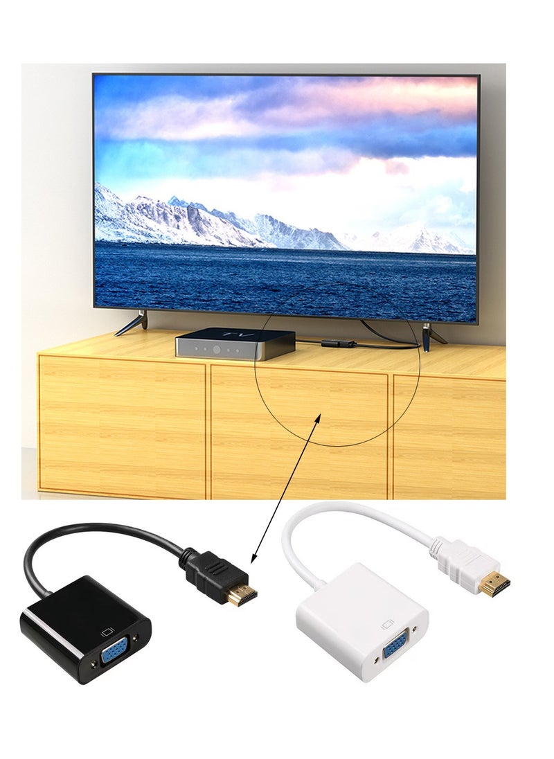 ماركة غير محددة محول HDMI إلى محول VGA 1080P بطاقة فيديو خارجية 1080P إلى سطح المكتب، والكمبيوتر المحمول، والتلفزيون عالي الدقة، والشاشة، وجهاز العرض  - Image 4