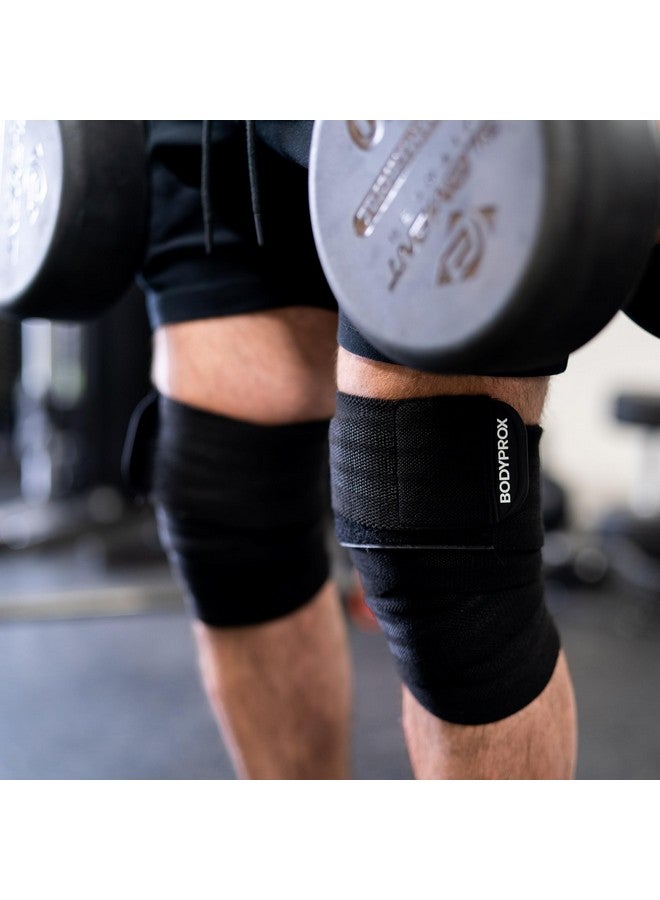 Bodyprox Knee Wrap 2 Pack for Squats, Weightlifting, Powerlifting, Leg Press, and Cross Training, Knee Support for Men and Women - Image 4