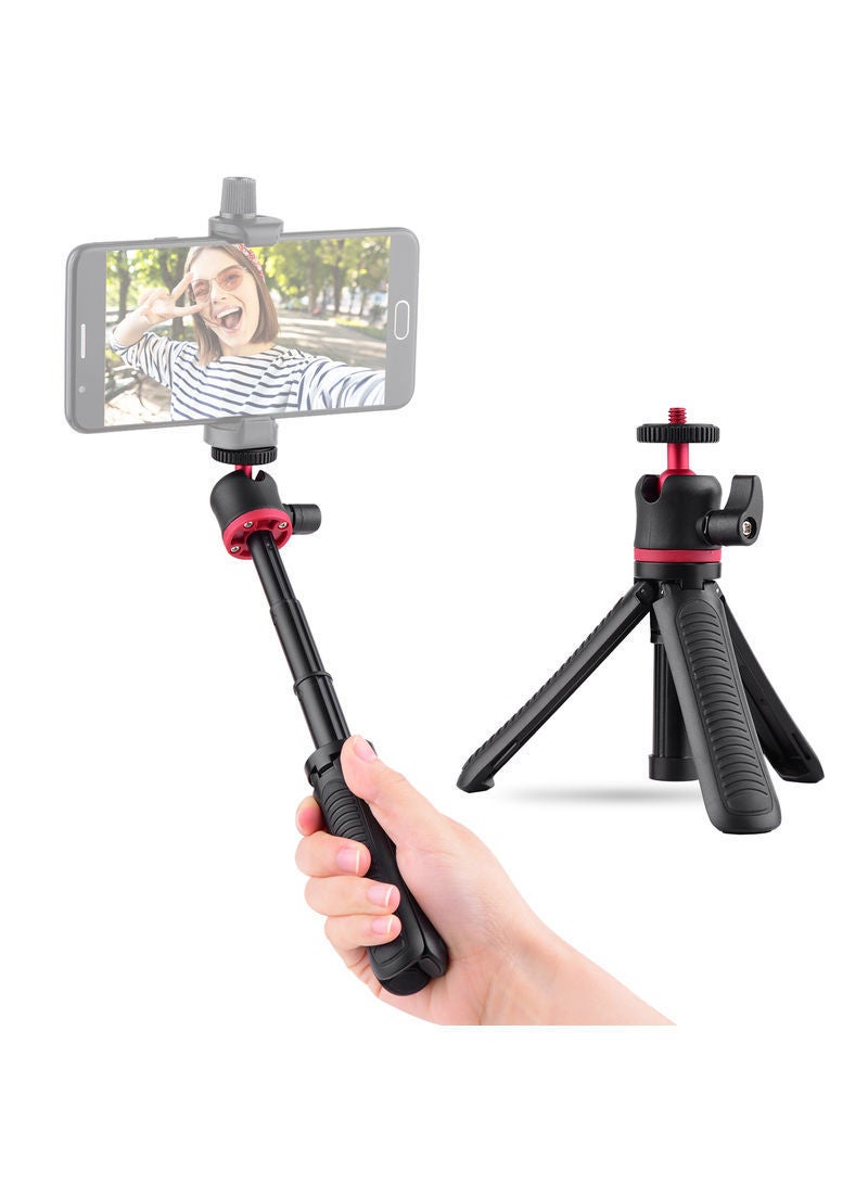 NIBEMINENT Mini Extendable Desktop Tripod Stand With Flexible Ballhead Black  - Image 1