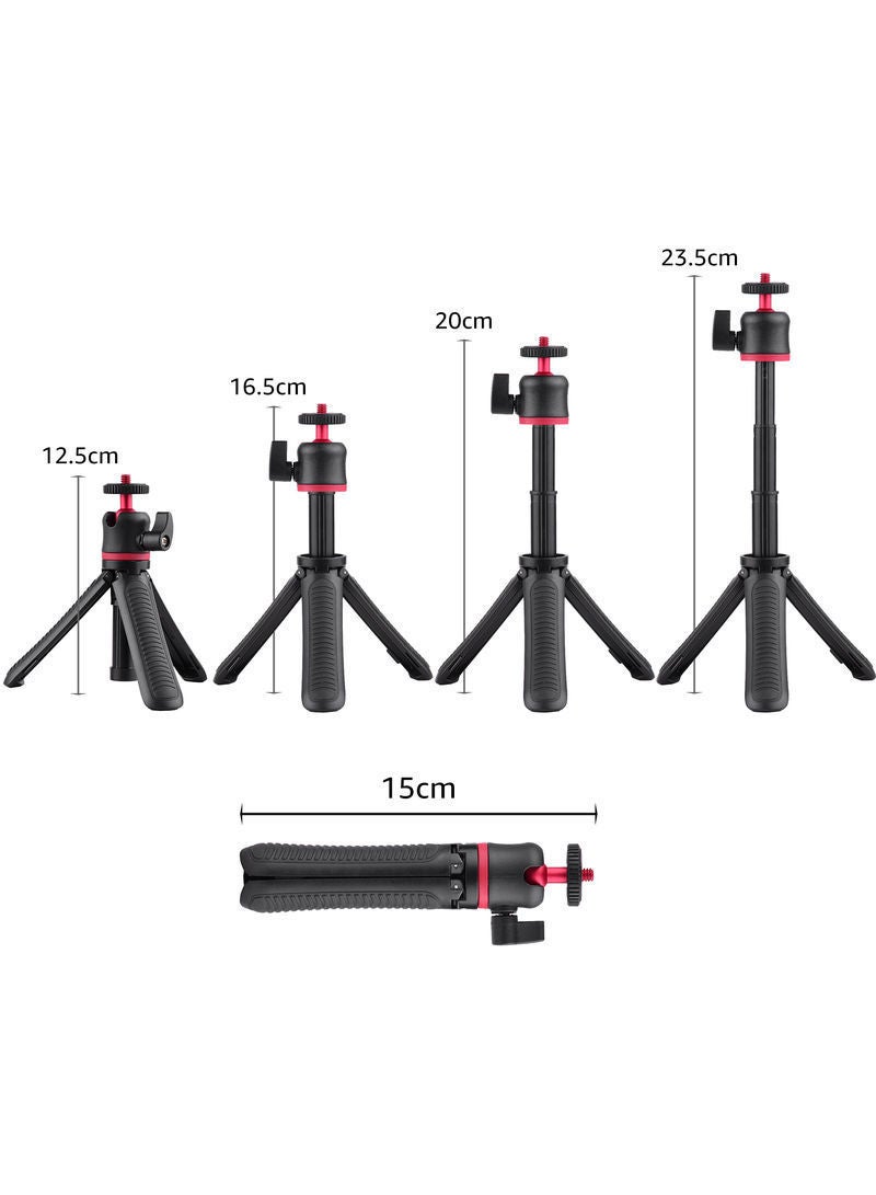 NIBEMINENT Mini Extendable Desktop Tripod Stand With Flexible Ballhead Black  - Image 3