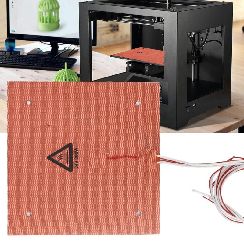 3D Printer Hot Bed Silicone Pad 200°C Continuous Use - Rapid Heating for Ender-3 and Ender-3 Pro - High Thermal Efficiency 3D Printer Accessories for DIY Printing - Image 5