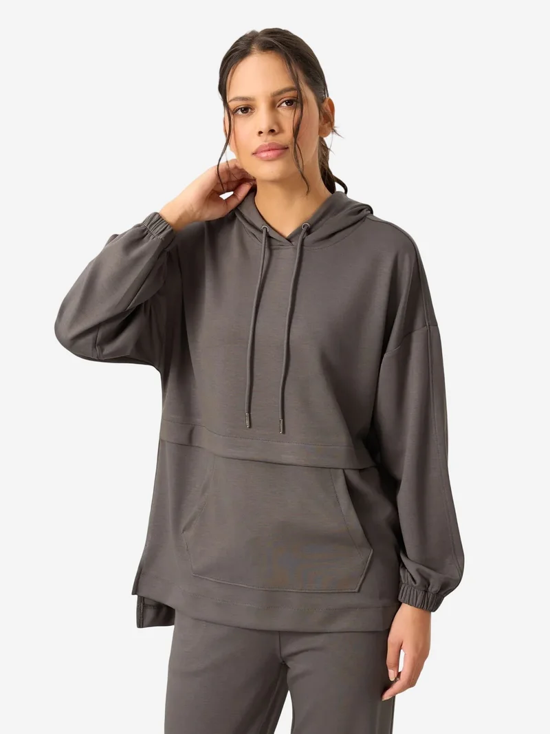 تومي لايف TOMMY Oversized Hooded Sweatshirt And Wide-Leg Pants Set