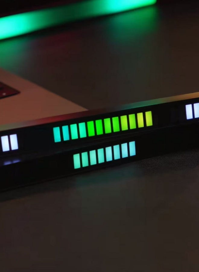 نيس آرت 2pcs 32 RGB إيقاع المصباح الموسيقى الصوت التقاط ضوء الغلاف الجوي لسيارة ضوء الكمبيوتر سطح المكتب ليلة - Image 2
