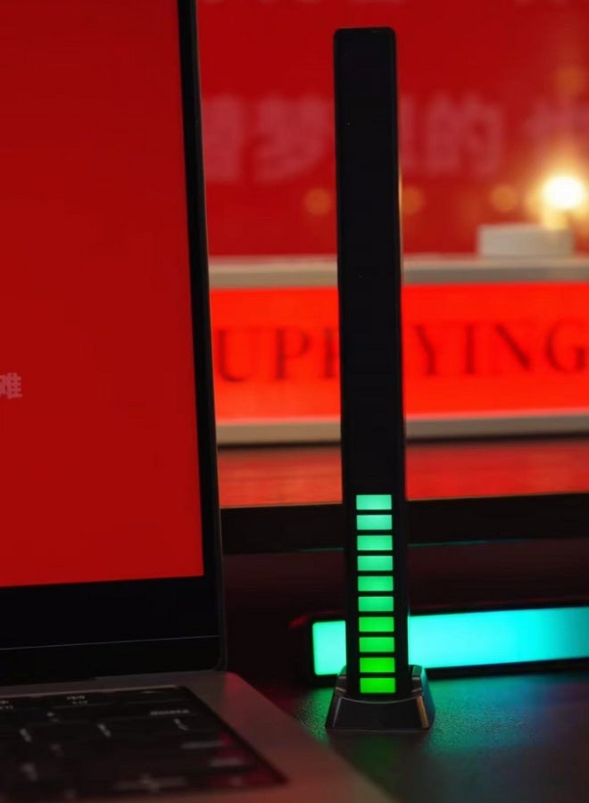 نيس آرت 2pcs 32 RGB إيقاع المصباح الموسيقى الصوت التقاط ضوء الغلاف الجوي لسيارة ضوء الكمبيوتر سطح المكتب ليلة - Image 4