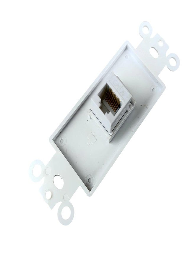 BOPLAT 1 Port CAT6 Ethernet Decora Wall Plate Insert Female to Female - Single CAT 6 RJ45 Keystone Jack Decora Faceplate for Decorator Wallplate - Image 3