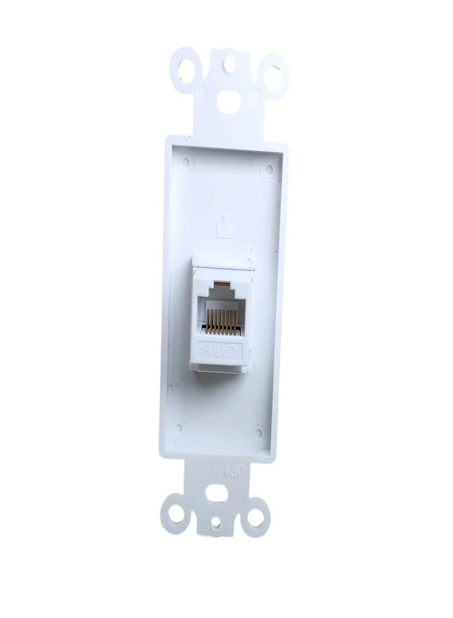 BOPLAT 1 Port CAT6 Ethernet Decora Wall Plate Insert Female to Female - Single CAT 6 RJ45 Keystone Jack Decora Faceplate for Decorator Wallplate - Image 2