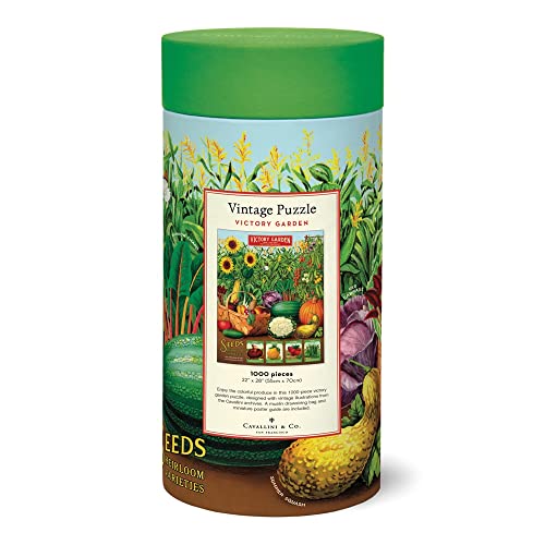 CAVANILLI & CO. Cavallini Vintage Victory Garden Vegetable Garden Jigsaw Puzzle (1000-Piece) - Image 3