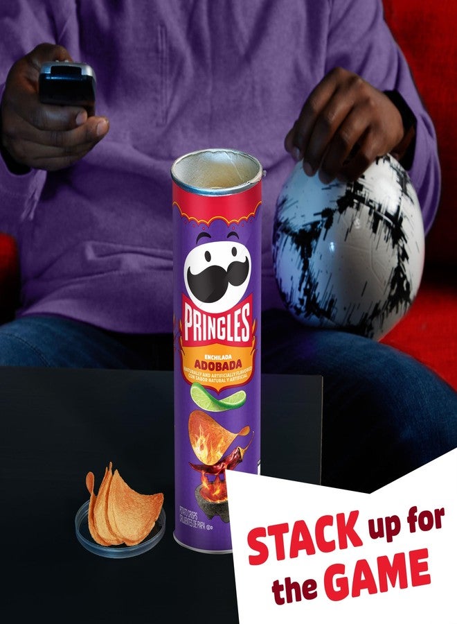 Pringles رقائق بطاطس برينجلز، وجبات غداء، وجبة خفيفة أثناء التنقل، إنشيلادا أدوبادا، علبة 5.5 أونصة (1 علبة) - Image 3