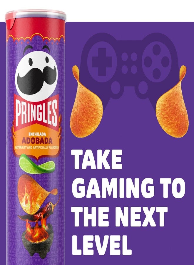 Pringles رقائق بطاطس برينجلز، وجبات غداء، وجبة خفيفة أثناء التنقل، إنشيلادا أدوبادا، علبة 5.5 أونصة (1 علبة) - Image 4