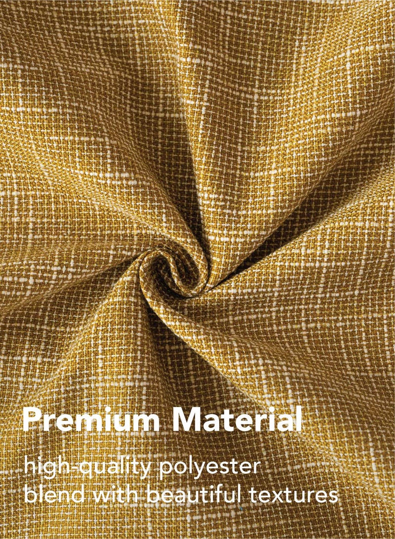 لحظة مجموعة من 2 غطاء وسادة زخرفي من الكتان بلون العسل مقاس 30 × 50 سم، أغطية وسادة مزخرفة للمزرعة مع تقاطع لأريكة السرير وغرفة المعيشة والديكور المنزلي - Image 2