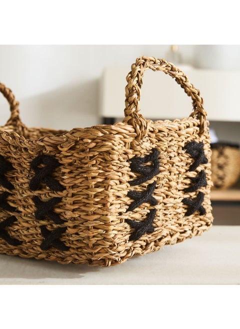 Naturaloom Stitch Rectangular Storage Basket 31 X 22 X 19 Cm