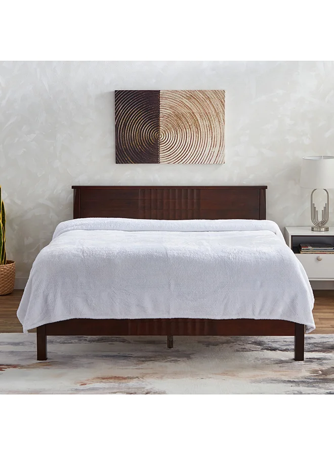 Home Box Lux Popcorn Queen Flannel Blanket 220 x 200 cm