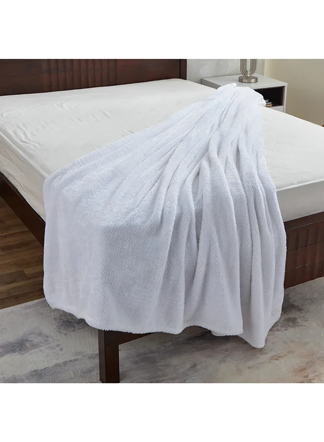 Home Box Lux Popcorn Queen Flannel Blanket 220 x 200 cm