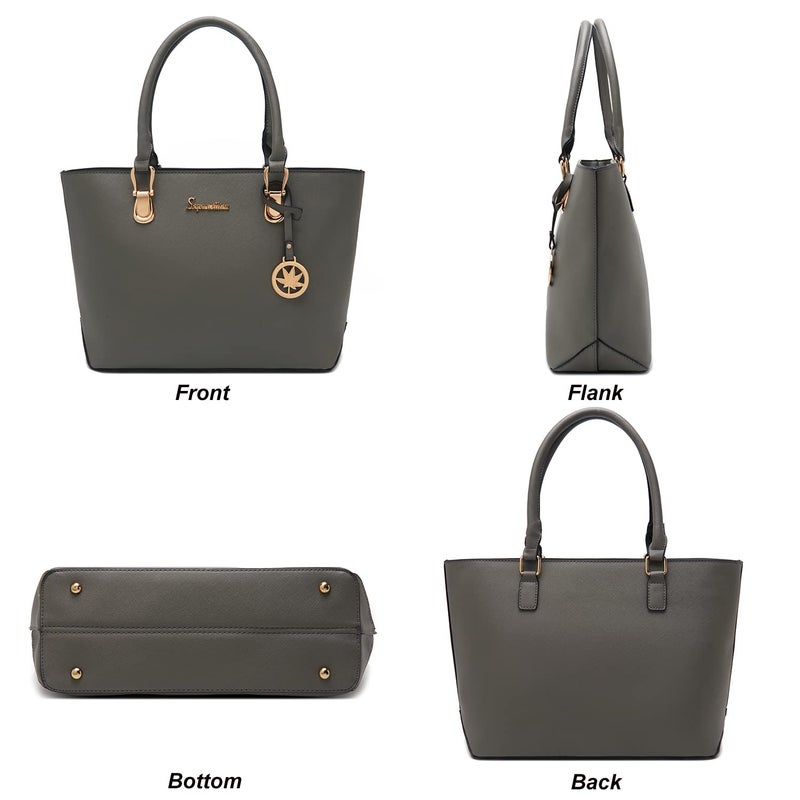 Soperwillton Women Handbags Wallet Tote Bag Shoulder Bag Top Handle Satchel 3pcs Purse Set - Image 2