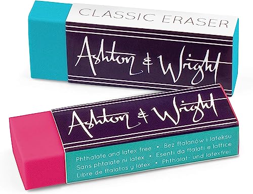 Ashton and Wright - Classic Eraser - Latex Free Plastic Rubber - Pack of 5 Tropical Neon - Image 3